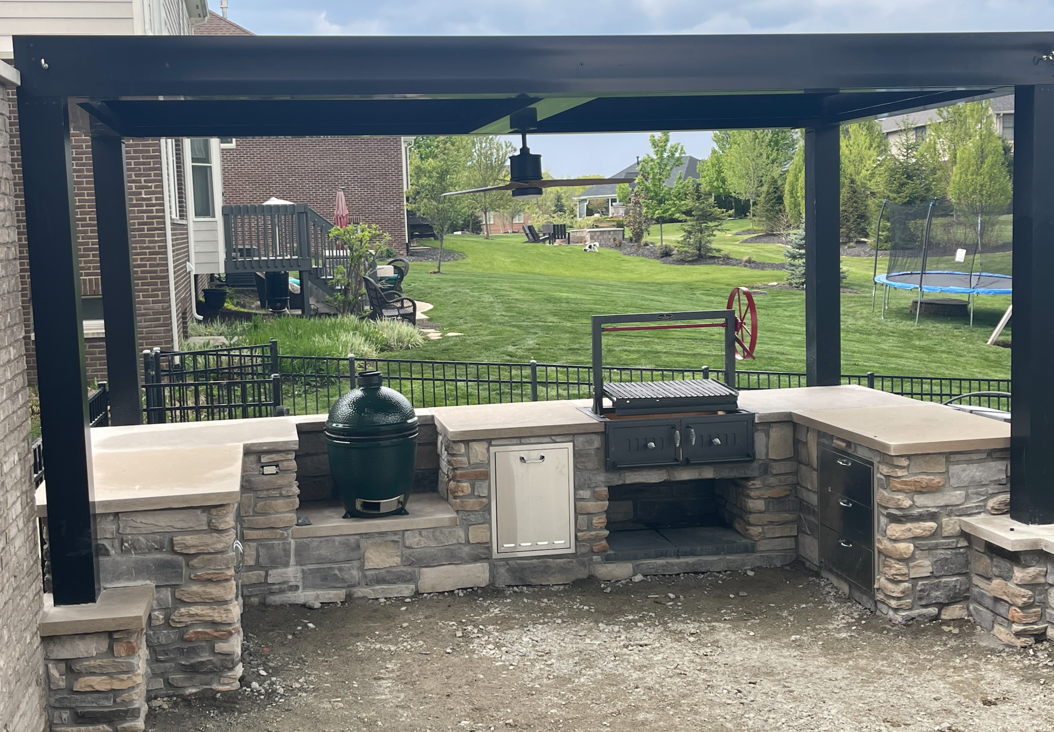 Small Outdoor Kitchen With Pergola Newest Photo Covered Outdoor