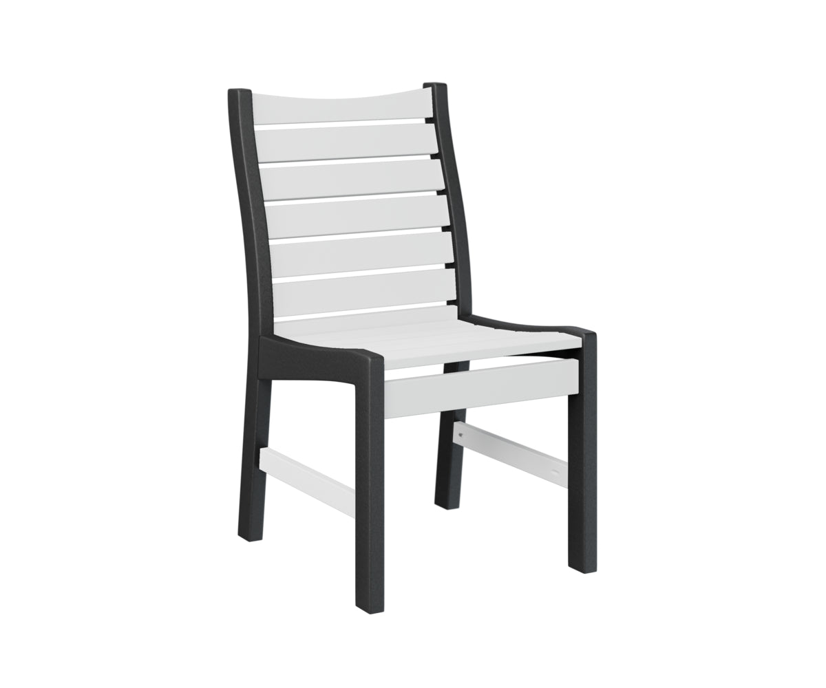 Two-tone charcoal and white dining chair
