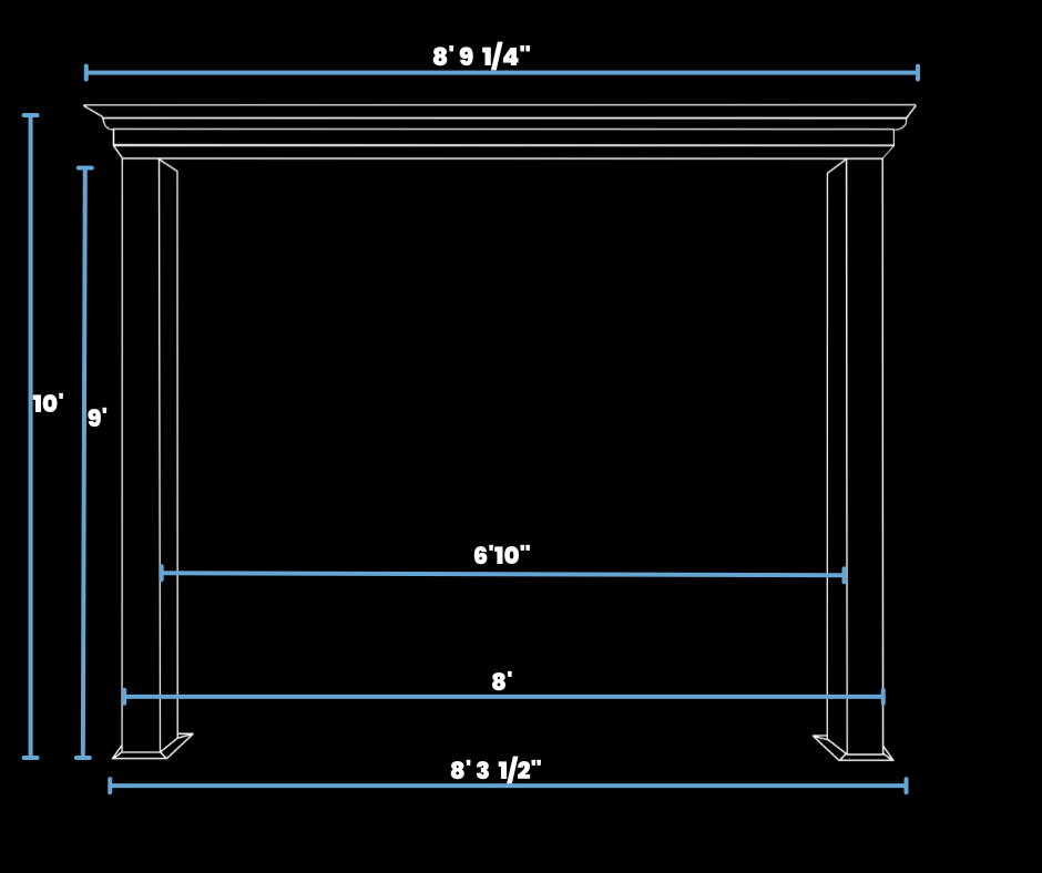 8'0" x Up to 20' - Louvered Pergola