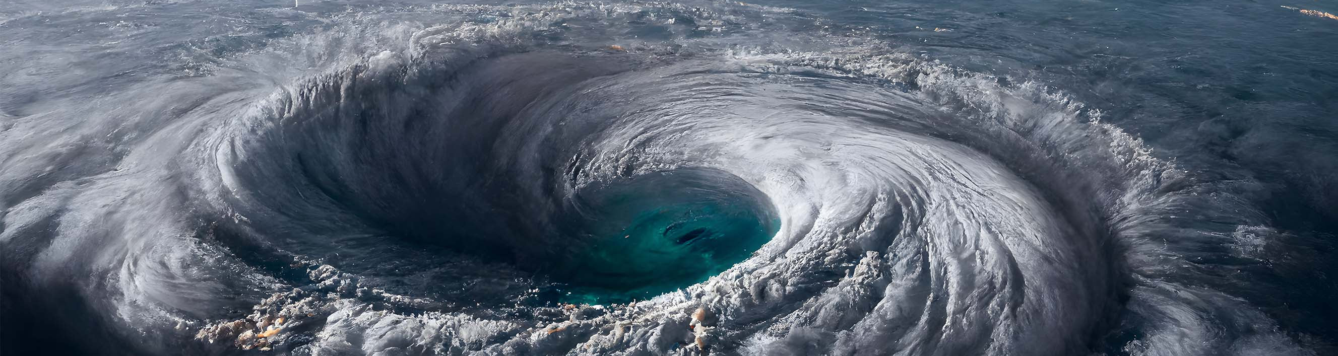 Hurricane over ocean