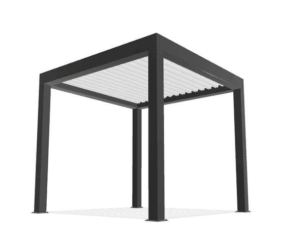 free standing luxury pergola with louvered roof mockup