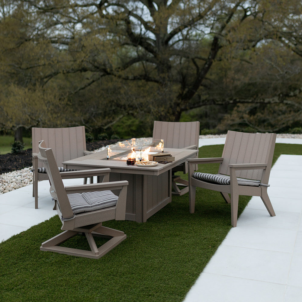 Patio Fire Pit Table | Rectangular Outdoor Fire Feature | The Luxury ...