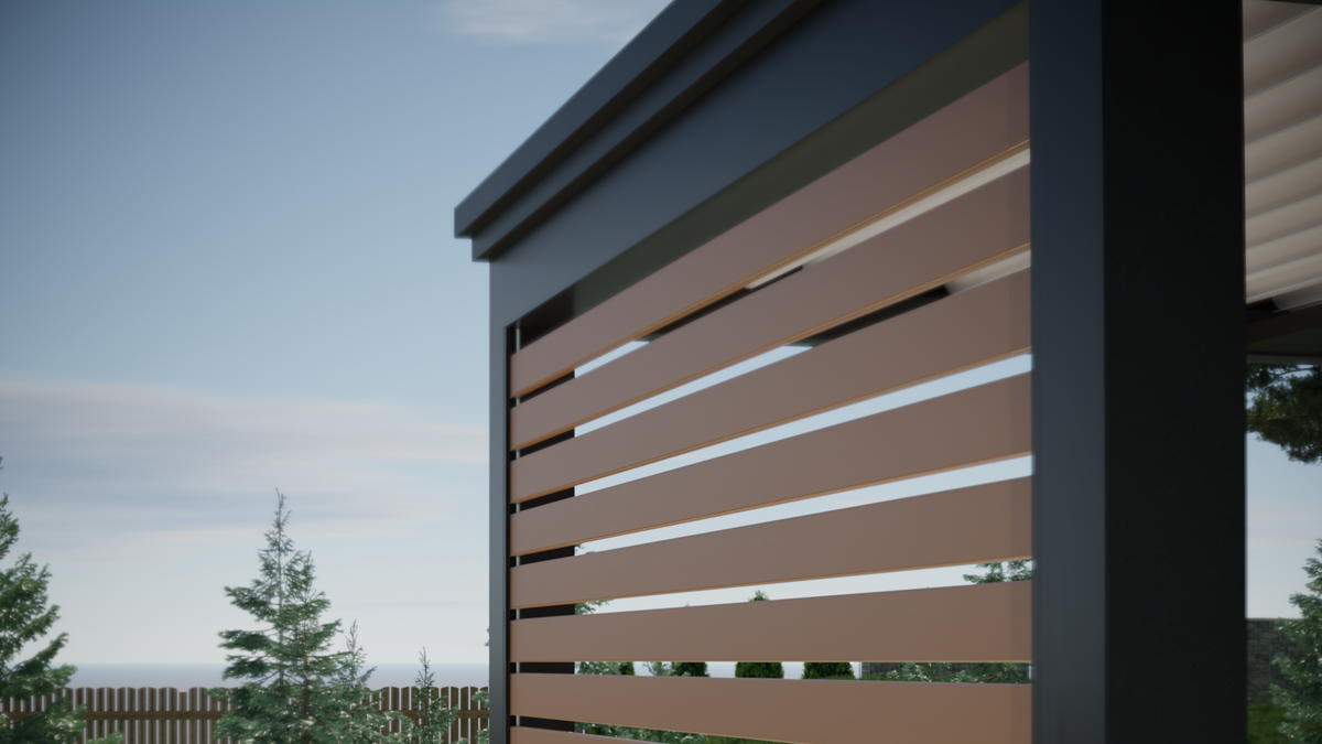 Luxury Pergola - Slat Walls