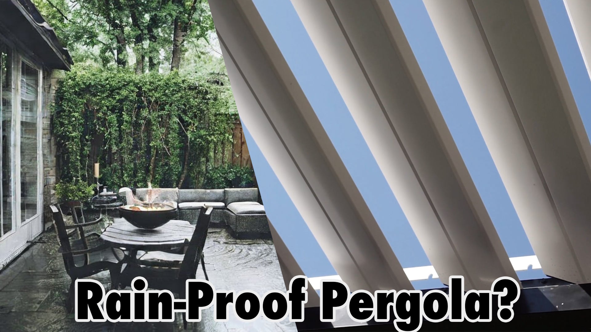 rain proof pergola